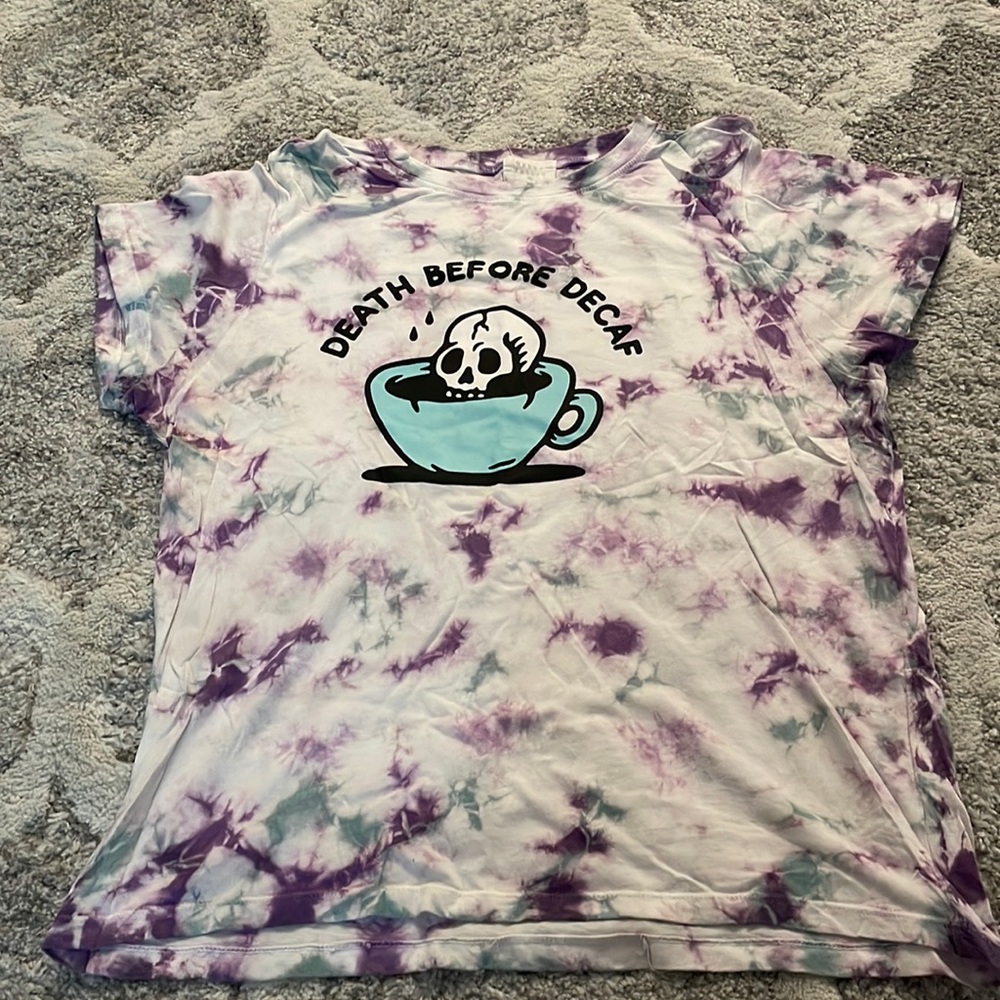 Tie dye cropped tea